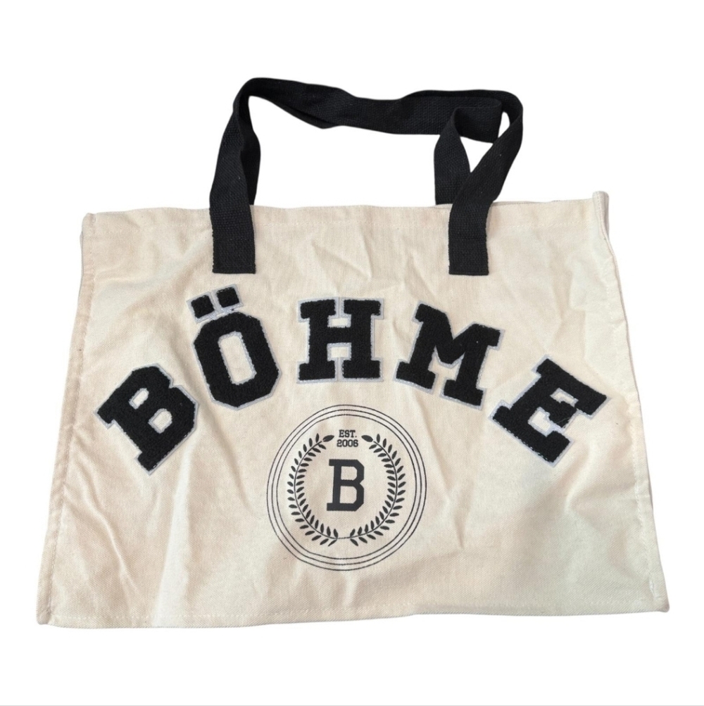 Bohme Beige Tote with Black Accents